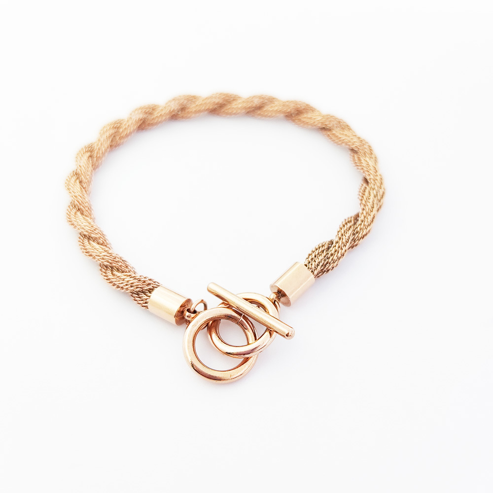 Fashion Jewelry Bracelets & Bangles Slide Bracelet Gold S Twist Chain Joyeria Acero Inoxidable Stainless Steel Jewelry