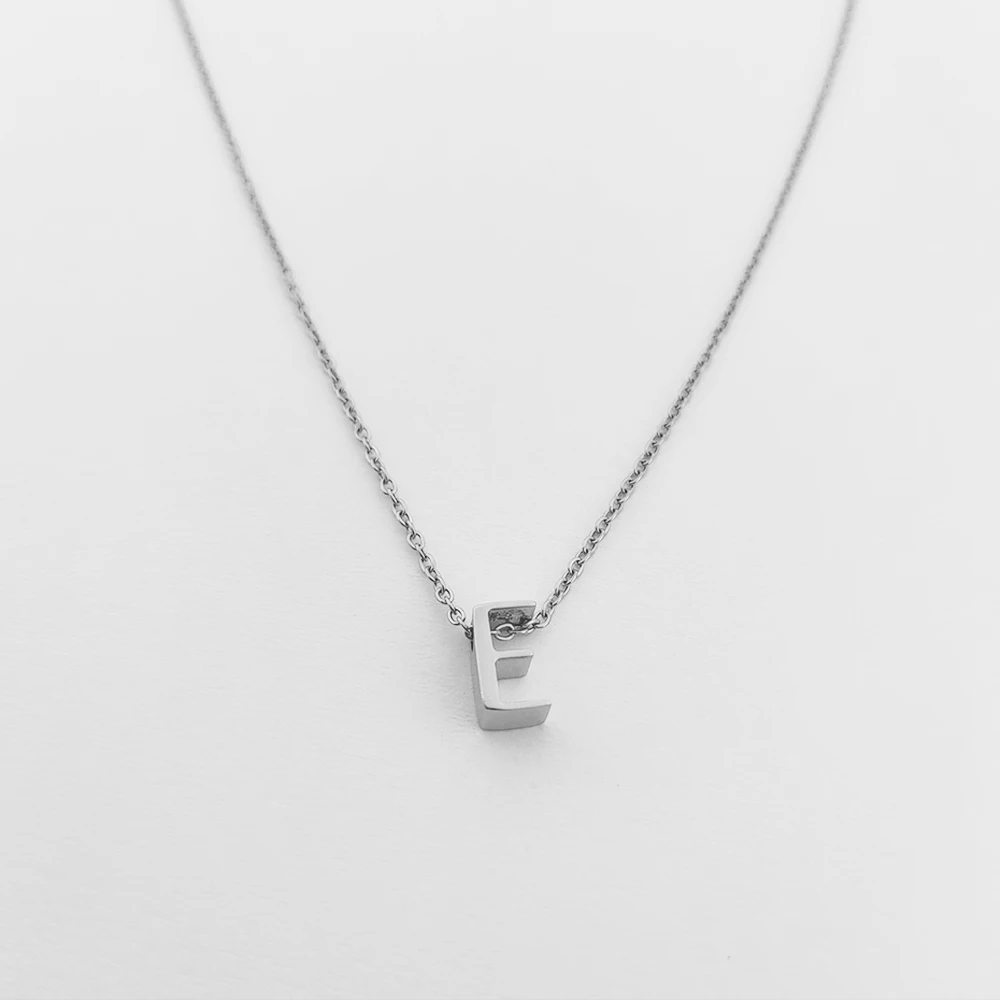 Iniciales Initial Letter Necklace Stainless Steel Bijoux OEM Jewelry Chain Stainless Steel Girls Necklace Jewelry