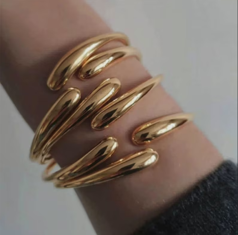 Fine Jewelry Bracelets Chunky Cuff Bangle Bracelet Stainless Steel Stacking Bangle Statement Cuff Bracelet