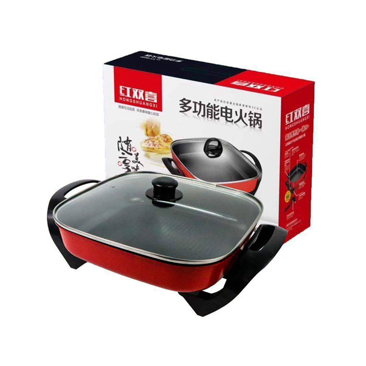 Custom logo China Supplier hot pot electric skillets electric caldron for dormitory