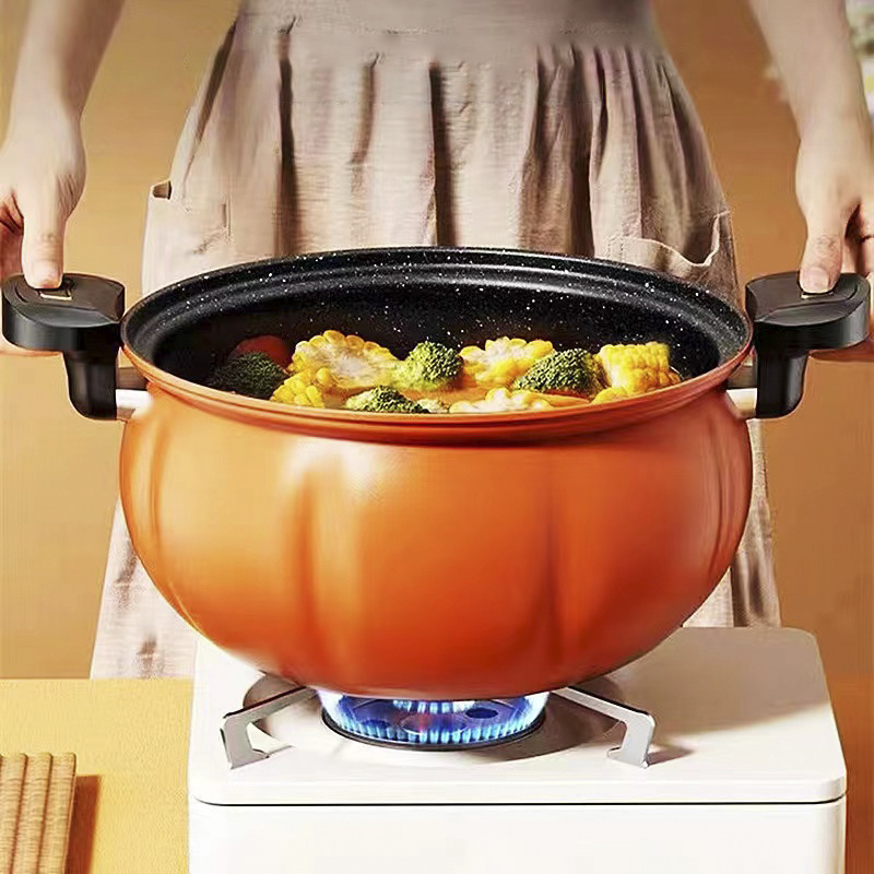 New Style Large Capacity Soup Pot Medical Stone Coating non-stick pot pumpkin soup pot Micro Pressure Cooker