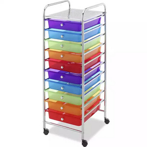 Home Kitchen Bathroom Beauty drawer cart Rolling Storage Organizer Trolley Cart Plastic Utility Makeup 10 Rack Drawers Cart