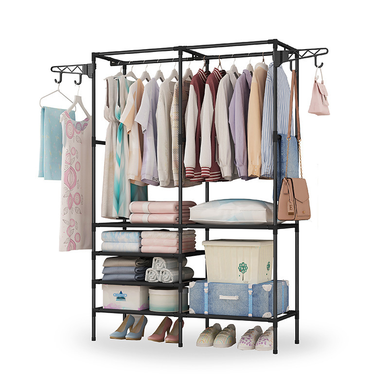 Custom printed Quality hanging clothes rack portable clothes rack shoes rack cabinet modern