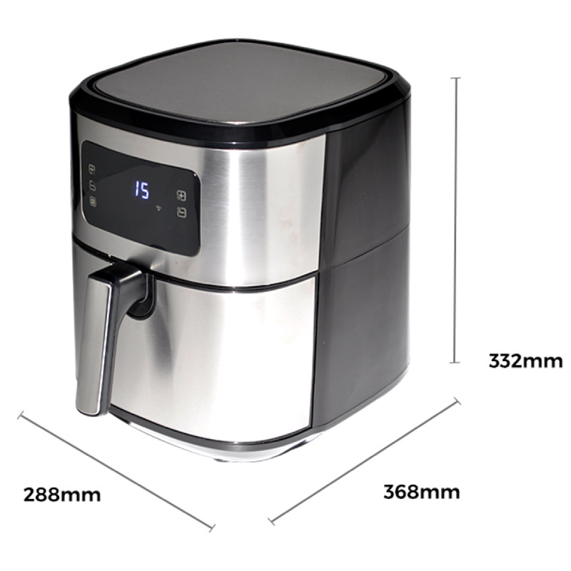 Wholesale Hot 6l Steam Stainless Steel Smart Air Deep Fryer Oven Digital Electric Air Fryer Freidora De Aire