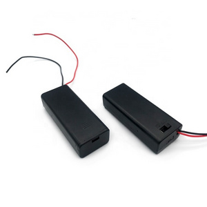 2 AAA Battery Holder with Cover, On/Off Switch and Wire Leads, 2x1.5v AAA Battery Storage Box from China Factory