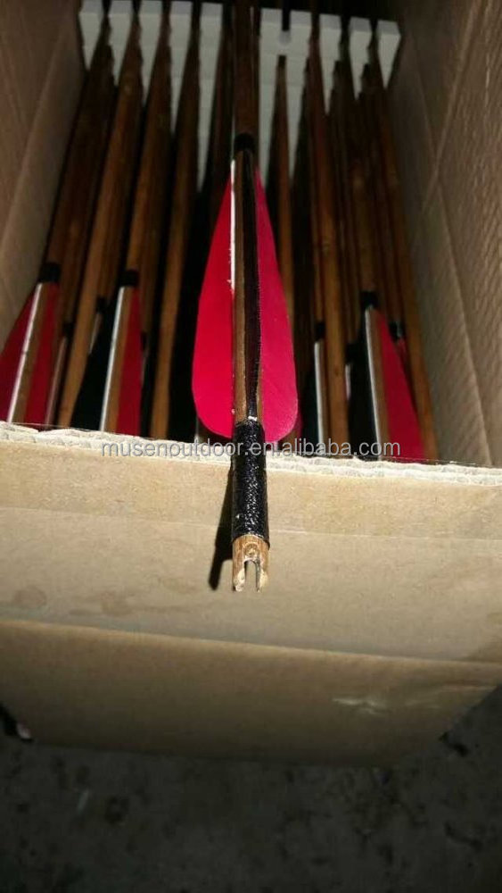 MUSEN Archery Bamboo arrow for Recurve bow Traditional hunting or Recreation shooting