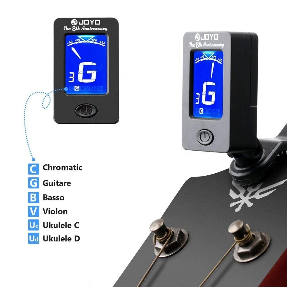 Guitar Tuner Clip-On Tuner Digital Electronic Tuner Acoustic with LCD Display for Guitar, Bass, Violin, Ukulele