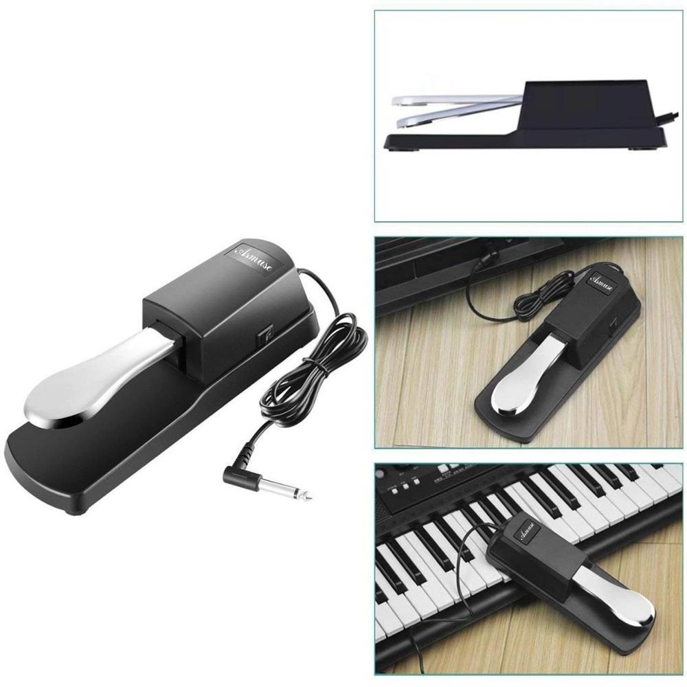 Sustain Pedal Foot Damper with Piano Style Action for Midi Keyboard Synthesizer Electronic Piano and Organ