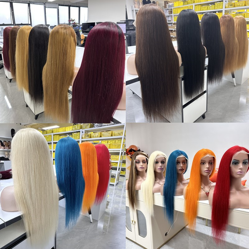 180% Density Water Wave 350 Orange Human Hair Wig Ginger Colored Human Hair Wigs Transparent Frontal Lace For Black Beauty Women