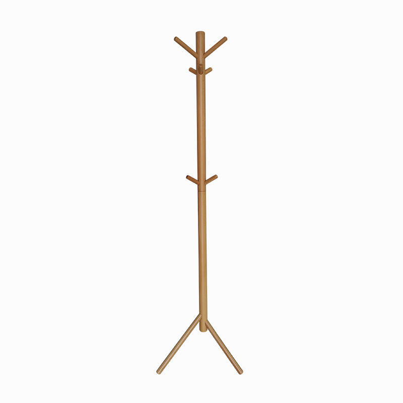 Free Standing Coat Rack Wooden Coat Hat Tree Coat Hanger Holder Entryway Hall Tree with Solid Rubber Wood Base for  Umbrella