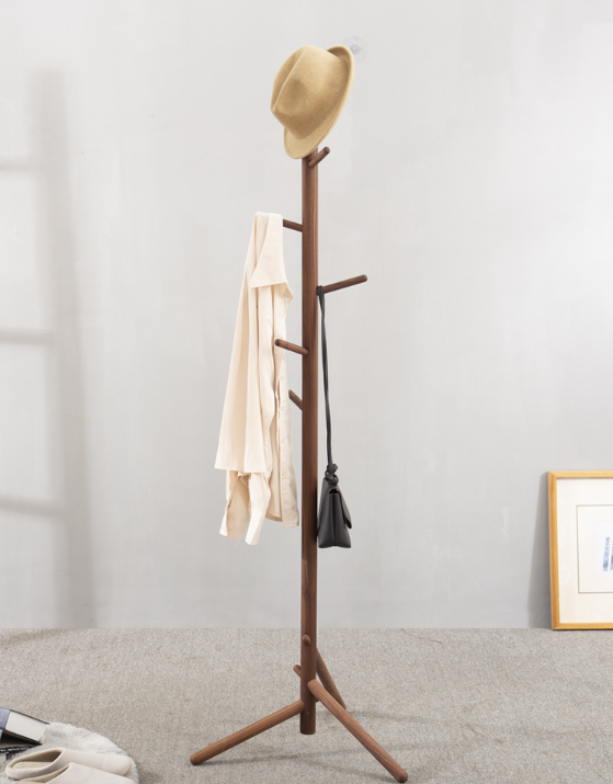 Factory price clothes hanger coat rack stand gold clothes rack wood coat bamboo