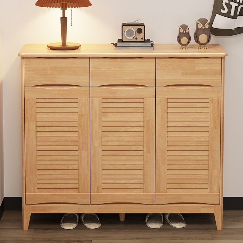 Solid wood Drawers Shoe Cabinet Cupboard Shoe Rack Narrow Storage for home hallway entryway