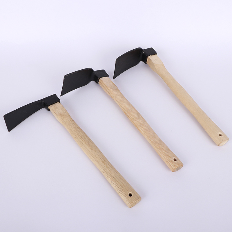 Garden tool handle cast iron dual-purpose hoe specialized small hoe handle for plowing loosening soil and planting flowers