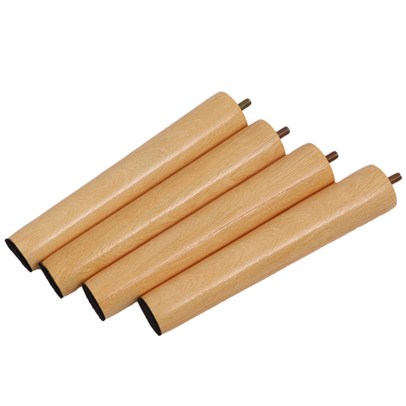 Manufacturer Supplier Replacement Wood Sofa Legs Furniture Accessories Wooden Conic Legs for Sofa