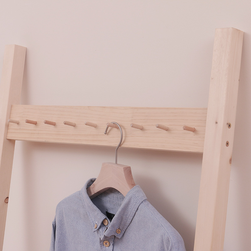 Sturdy and durable wooden coat rack beech solid wood coat and hat stands for portable bedroom hangers