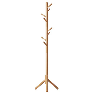 Antique simple design Easy to install solid wood coat rack coat hangers wooden cloth rack