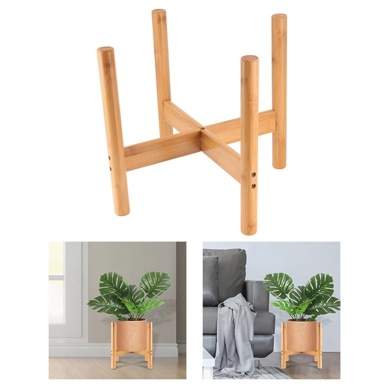 Easy to install solid wood flowerpot stand wood flower pot holder home decoration cheap flower stands