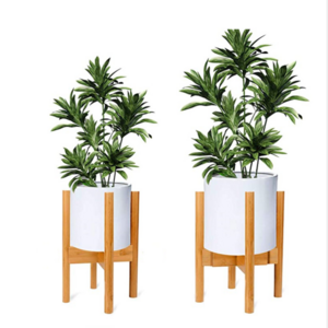 Easy to install solid wood flowerpot stand wood flower pot holder home decoration cheap flower stands