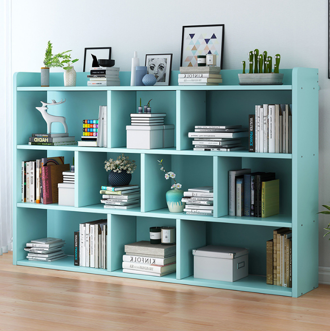 Wooden Bookcase with Open Shelves Freestanding Bookshelf Storage Unit and Display Cabinet for Study Room