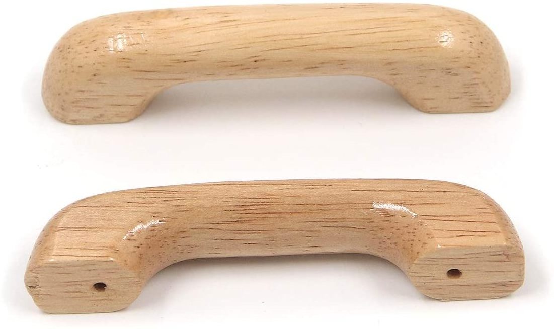 Solid Wood Handles Wardrobe Knobs Drawer Door Closet Dresser Pulls Furniture Hardware