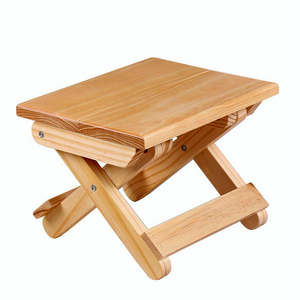 Home New designs small solid wooden colourful folding Stool for Toddlers & Kids