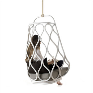 High quality outdoor metal egg hanging swing chair patio luxury garden hanging basket