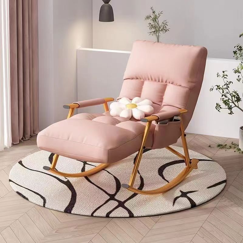 Rocking Chair For Bedroom Simple Modernn Foldable Living Room Folding Rocking Chair Balcony Relaxing Lounge Leisure Chairs