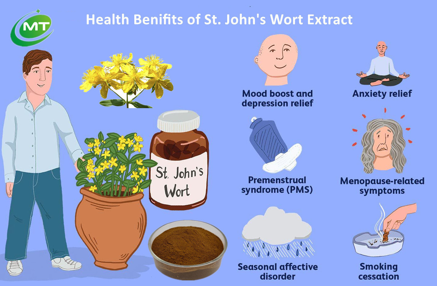 Free sample 100% Natural Organic Hypericum St John's Wort Extract 10:1 Hypericum perforatum Herb Extract Powder 0.3% Hypericins