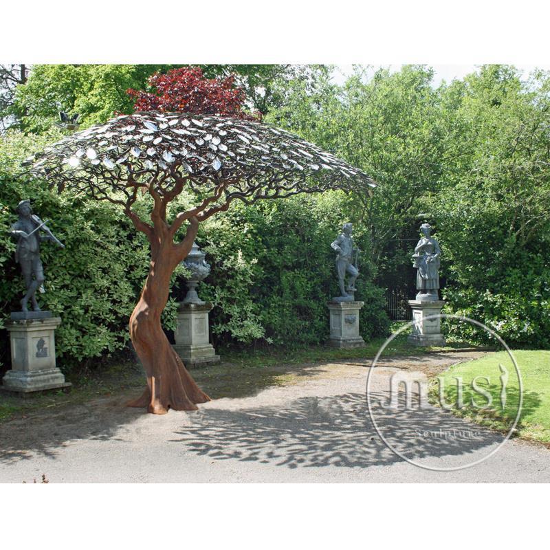 Garden Polished Modern Art Stainless Steel Outdoor Tree Abstract Sculpture