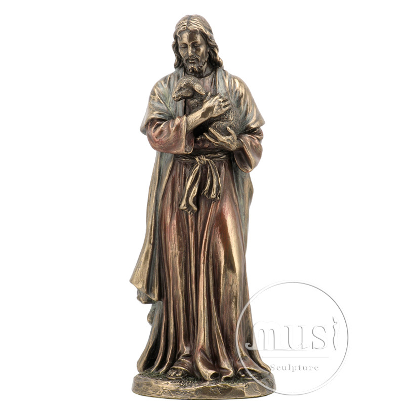 MUSI Life Size Catholic Religious Sculpture Outdoor Bronze Jesus Statues With Open Arms