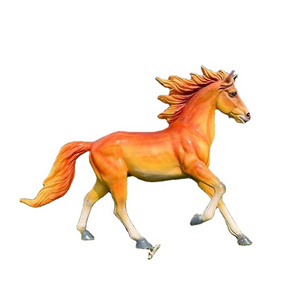 MUSI Life Size Carved Large Fiberglass Sculpture Resin Animal Horse Statue For Sale