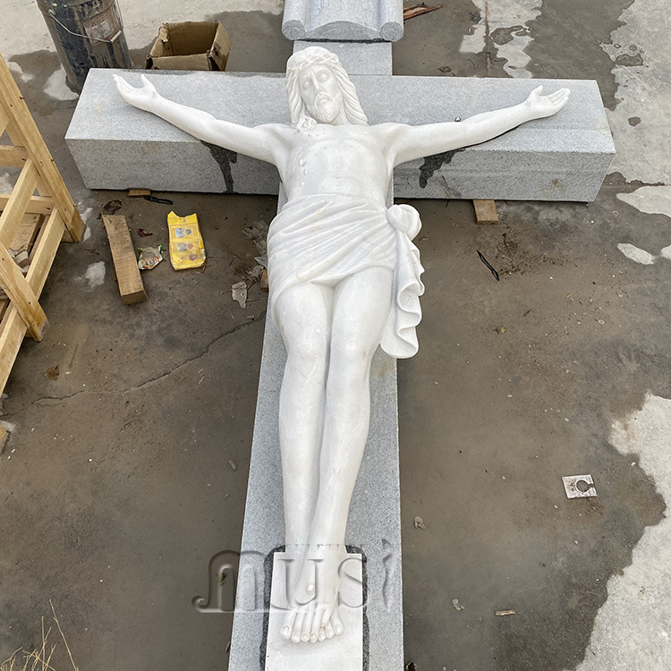 Jesus Boy in Unity Large Size Marble Cross Jesus Statue For Church Figure of Jesus Decoration