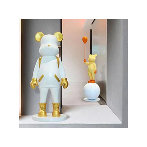 Inside Decoration Popular Design Life Size Resin White Sculpture Bearbrick Statue