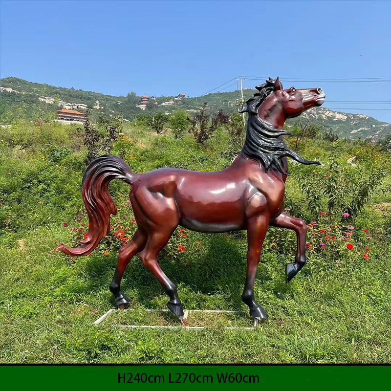 MUSI Life Size Carved Large Fiberglass Sculpture Resin Animal Horse Statue For Sale