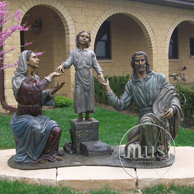 MUSI Outdoor Church Decoration Metal Life Size Divine Mercy Catholic Religious Jesus Bronze Sculpture Statue Wholesale