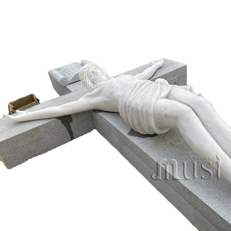 Jesus Boy in Unity Large Size Marble Cross Jesus Statue For Church Figure of Jesus Decoration