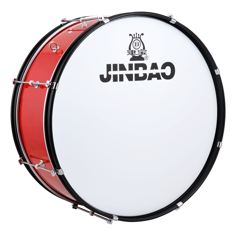 JINBAO Jinbao 1071 Student Brigade Drum Red Snare Drum with Strap Drumstick Wrench