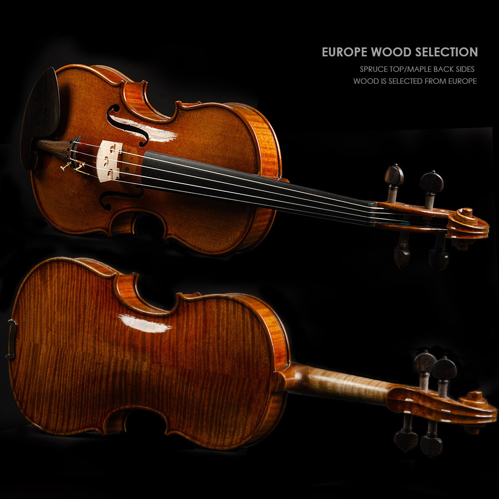 CHRISTINA S200A Best Brand Performing Violin Free Case String and Bow Spruce Face Material