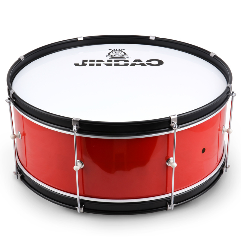 JINBAO Jinbao 1071 Student Brigade Drum Red Snare Drum with Strap Drumstick Wrench