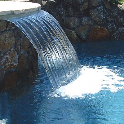 Wall Hanging spillway cascade water feature swimming pool waterfall