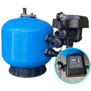 Fenlin factory automatic backwash side mount fiberglass swim pool sand filter with automatic valve