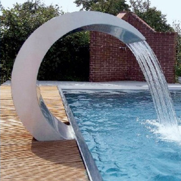 Stainless steel swimming pool cascade waterfall fountain indoor