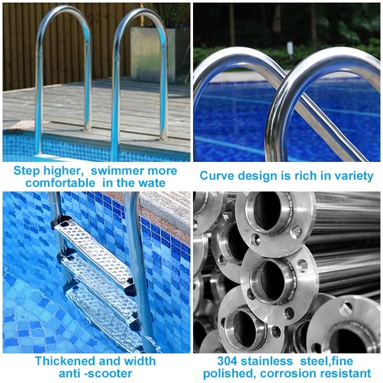 Factory supply good price stainless steel 304 316 swimming pool ladder