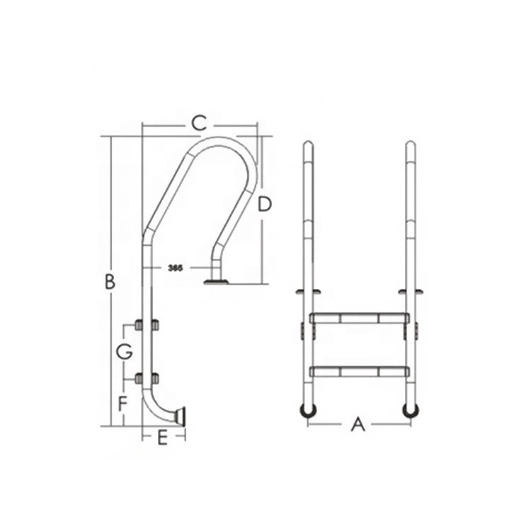 Good quality swimming pool stainless steel ladder stairs pool