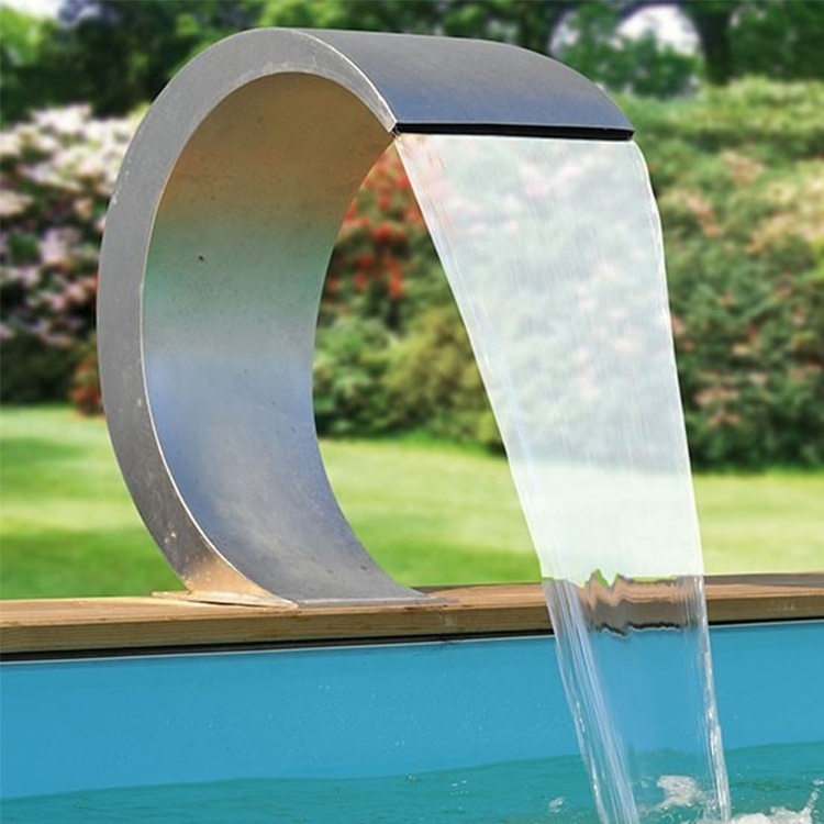 Finn Forest garden artificial stainless steel waterfalls for pool