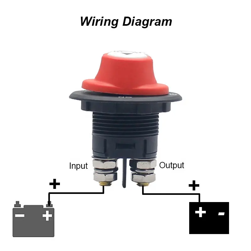 Waterproof Dpdt Auto 50-200A Dual Car Vehicle RV Marine Boat Battery Isolator Master Switch Disconnect Power Cut Off Kill