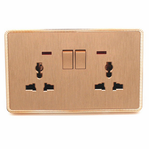 fancy wall 13A 250V modern switch electrical double sockets