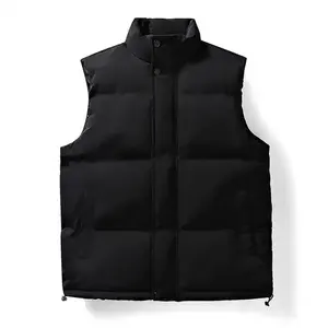 Wholesale custom logo blank men's vest jacket sweaters sleeveless quilting puffer jackets winter cotton vest