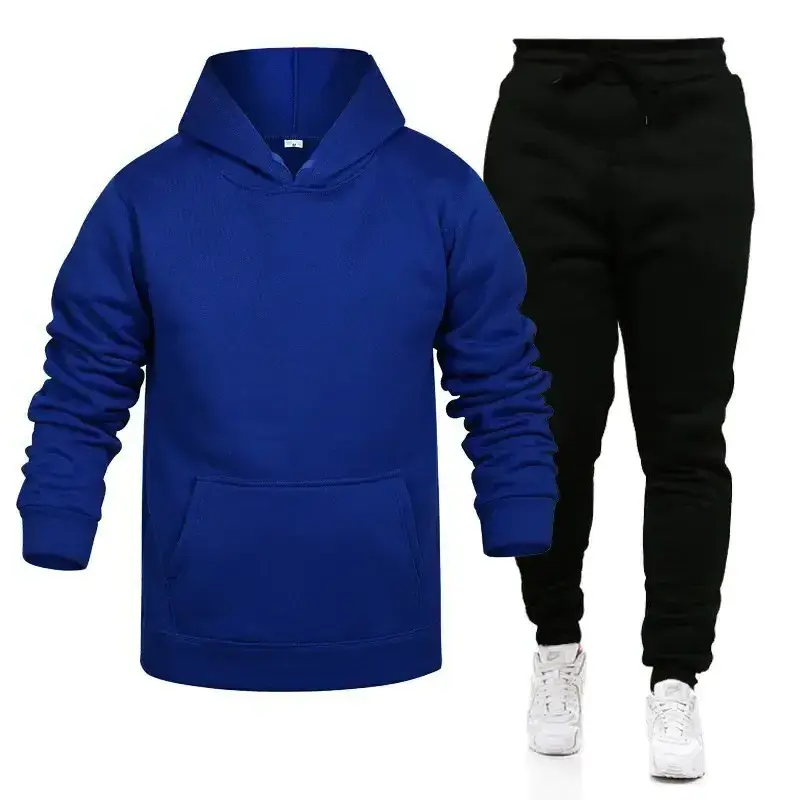 Cotton Men Tracksuit Custom Jogger Set Private Label Blank Jogging Sweat Suit men's hoodies & sweatshirts