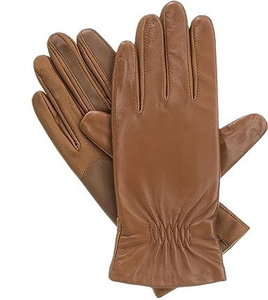 Fashion Winter Soft Warm Women Touch Screen Gloves Outdoor Lady Goatskin Leather Gloves